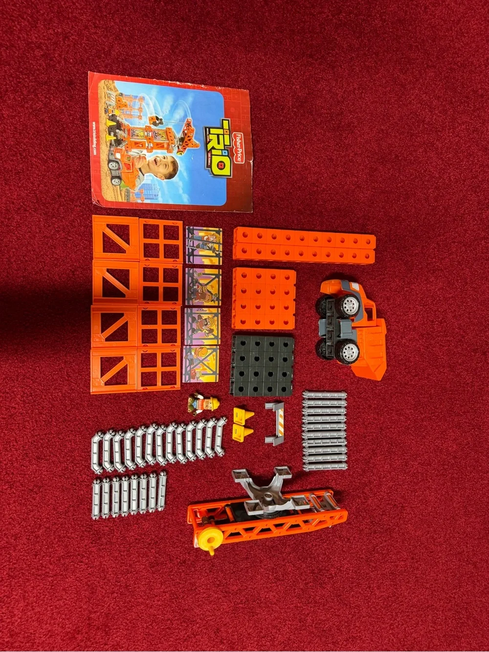 Fisher-Price Tiro Construction Crane & Dump Truck Set - Yellow, Black, Orange